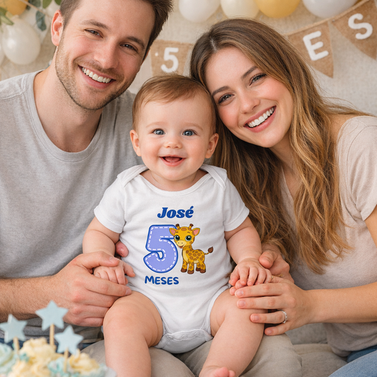 Body Personalizado Mêsversário - 100% Algodão