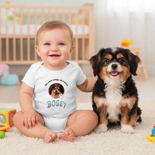 Body Personalizado Com a Foto e Nome do Seu Pet